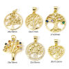 Imagen de 2 Unidades Latón Colgantes Charms Oro Real Chapado Árbol de la Vida Hueco
