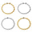 Imagen de 1 Unidad 304 Acero Inoxidable Cadena de Nariz de Cerdo Pulseras Con Broche de Langosta y Extensor Cadena 19cm longitud