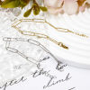 Picture of 304 Stainless Steel Paperclip Chain Bracelets Textured 18cm(7.1") long