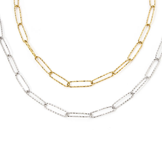 Imagen de 1 Unidad 304 Acero Inoxidable Catena di Fermagli Collares Multicolor 46cm longitud