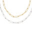 Picture of 304 Stainless Steel Paperclip Chain Necklace For DIY Jewelry Making Multicolor 46cm(18.1") long