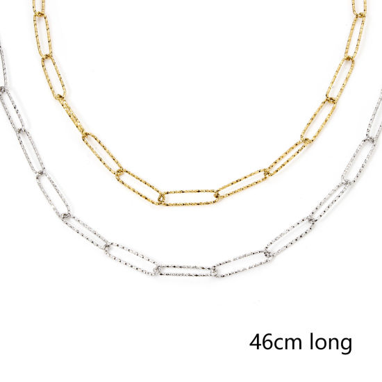 Imagen de 1 Unidad 304 Acero Inoxidable Catena di Fermagli Collares Multicolor 46cm longitud