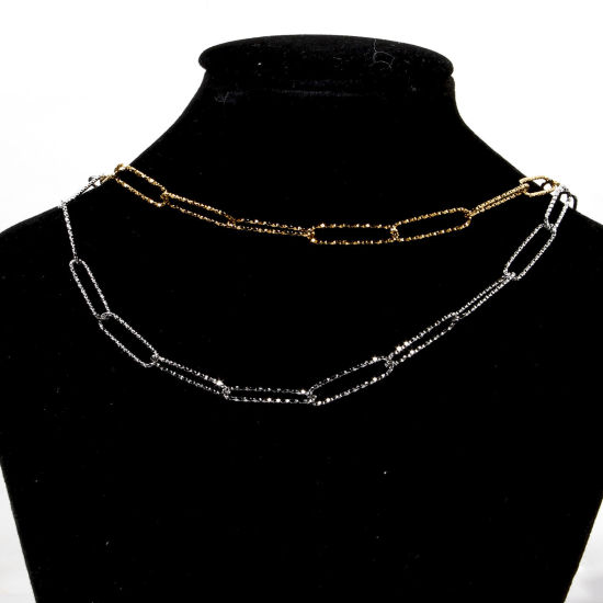 Imagen de 1 Unidad 304 Acero Inoxidable Catena di Fermagli Collares Multicolor 46cm longitud