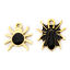 Image de 2 Pcs Breloques en 304 Acier Inoxydable Halloween Araignée Doré Noir Émail