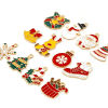Imagen de 20 Unidades Zamak Navidad Colgantes Chapado en Oro Multicolor Esmalte