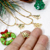 Imagen de 1 Unidad Latón Navidad Colgantes Árbol de Navidad Chapado en Oro de 18K Micro Pave