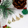 Imagen de 1 Unidad Latón Navidad Colgantes Árbol de Navidad Chapado en Oro de 18K Micro Pave