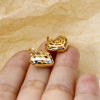 Imagen de 1 Unidad Latón día de San Valentín Colgantes Corazón Chapado en Oro de 18K Textura 17mm x 14mm