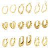 Bild von Umweltfreundlich Minimalistisch Stilvoll 18K Echtgold plattiert Messing Hoop Ohrringe Für Frauen