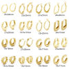 Bild von Umweltfreundlich Minimalistisch Stilvoll 18K Echtgold plattiert Messing Hoop Ohrringe Für Frauen