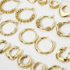 Bild von Umweltfreundlich Minimalistisch Stilvoll 18K Echtgold plattiert Messing Hoop Ohrringe Für Frauen