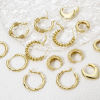 Bild von Umweltfreundlich Minimalistisch Stilvoll 18K Echtgold plattiert Messing Hoop Ohrringe Für Frauen