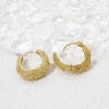 Bild von Umweltfreundlich Minimalistisch Stilvoll 18K Echtgold plattiert Messing Hoop Ohrringe Für Frauen