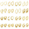 Bild von Umweltfreundlich Minimalistisch Stilvoll 18K Echtgold plattiert Messing Hoop Ohrringe Für Frauen