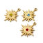 Bild von Umweltfreundliche Vakuumbeschichtung 304 Edelstahl Galaxis Charms Stern 18K Echtgold plattiert Bunt Strass 20mm x 17mm