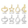 Picture of Eco-friendly Brass Charms Real Gold Plated Clear Cubic Zirconia