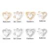 Picture of Eco-friendly Brass Valentine's Day Charms Real Gold Plated Heart Clear Cubic Zirconia