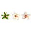 Imagen de 2 Unidades Respetuoso del Medio Ambiente Latón Colgantes Flor 18K Oro Real Chapado Esmalte Naranja-rojo Circón Artificial 18mm x 16mm