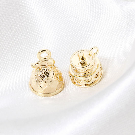 Picture of Eco-friendly Brass Charms Real Gold Plated Cake 3D