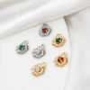 Picture of Eco-friendly Brass Mini Charm Tiny Charm Real Gold Plated Daisy Flower 9mm x 8mm