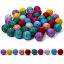 Immagine di 10 Pz Acrilato Natale Perline per la Creazione di Gioielli con Fai-da-te Multicolore Tondo Brillio Circa 16mm Dia