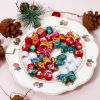 Picture of Acrylic Christmas Beads For DIY Jewelry Making At Random Mixed Color Bowknot Round