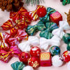 Picture of Acrylic Christmas Beads For DIY Jewelry Making At Random Mixed Color Bowknot Round