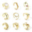 Immagine di 1 Pz Ecologico Stile Ins Elegante 18K Vero Oro Placcato Ottone Aperto Anello Per Donne