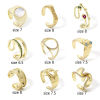 Picture of Eco-friendly Ins Style Stylish 18K Real Gold Plated Brass Open Rings For Women