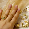 Picture of Eco-friendly Ins Style Stylish 18K Real Gold Plated Brass Open Rings For Women