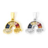 Imagen de 1 Unidad Latón Colección Meteorológica Colgantes Charms Arco Iris Multicolor Micro Pave Claro Circón Artificial Multicolor Rhinestone 17mm x 15mm