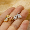 Imagen de 1 Unidad Latón Colección Meteorológica Colgantes Charms Arco Iris Multicolor Micro Pave Claro Circón Artificial Multicolor Rhinestone 17mm x 15mm