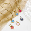 Bild von Umweltfreundliche Vakuumbeschichtung 304 Edelstahl Valentinstag Charms Herz Echtgold plattiert Bunt Emaille 15mm x 8mm