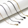 Imagen de 1 Unidad 304 Acero Inoxidable Sencillo Cable Cadena Cruz Collares Con Broche de Langosta 50.5cm longitud, Cadena: 2mm
