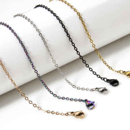 Immagine di Collana All'Ingrosso, Catena a Cavo 304 Acciaio Inossidabile, Unisex Semplice Minimalista Regalo Gioielli Per Rivenditore, 50.5cm Lunghezza, 1 Pz