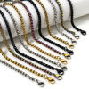 Imagen de 1 Unidad 304 Acero Inoxidable Caja Cadena Collares Con Broche de Langosta Cadena: 4mm