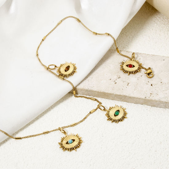 Picture of 304 Stainless Steel Link Chain Necklace For DIY Jewelry Making With Lobster Claw Clasp And Extender Chain 40cm(15.7") long