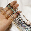 Imagen de 1 Unidad 304 Acero Inoxidable Cadena de Eslabones Hechos a Mano Collares Con Broche de Langosta y Extensor Cadena 40cm longitud