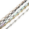 Imagen de 1 Unidad 304 Acero Inoxidable Cadena de Eslabones Hechos a Mano Collares Con Broche de Langosta y Extensor Cadena 40cm longitud