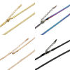 Imagen de 1 Unidad 304 Acero Inoxidable Cadena de Serpiente Plana Collares Con Broche de Langosta y Extensor Cadena 40cm longitud, Cadena: 4mm
