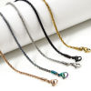 Imagen de 1 Unidad 304 Acero Inoxidable Cadena Paniculatal de Gypsophila Collares Con Broche de Langosta y Extensor Cadena 40cm longitud, Cadena: 2.5mm