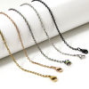 Imagen de 1 Unidad 304 Acero Inoxidable Cable Cadena Cruz Collares Con Broche de Langosta y Extensor Cadena 40cm longitud, Cadena: 2.2mm