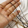 Imagen de 1 Unidad 304 Acero Inoxidable Cable Cadena Cruz Collares Con Broche de Langosta y Extensor Cadena 40cm longitud, Cadena: 2.2mm