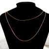 Imagen de 1 Unidad 304 Acero Inoxidable Cadena Serpiente Collares Con Broche de Langosta Cadena: 1.3mm