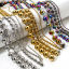 Imagen de 1 Unidad 304 Acero Inoxidable Cadenas Bola Collares Con Broche de Langosta y Extensor Cadena