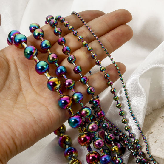 Immagine di 1 Pz 304 Acciaio Inossidabile Catena a Pallini Collana Con Aragosta Fermagli Fibbia e Catena di Estensione