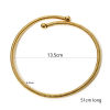 Imagen de 1 Unidad 304 Acero Inoxidable Collares Círculo Espiras 51cm longitud