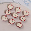 Picture of Resin 3D Charms Apple Fruit Gold Plated Multicolor Mini Simulation