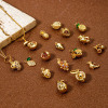 Bild von Messing Charms 18K Vergoldet Obst 3D Bunt Zirkonia