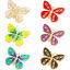 Imagen de 1 Unidad Latón Insecto Colgantes Mariposa Chapado en Oro de 18K Esmalte 22mm x 17.5mm